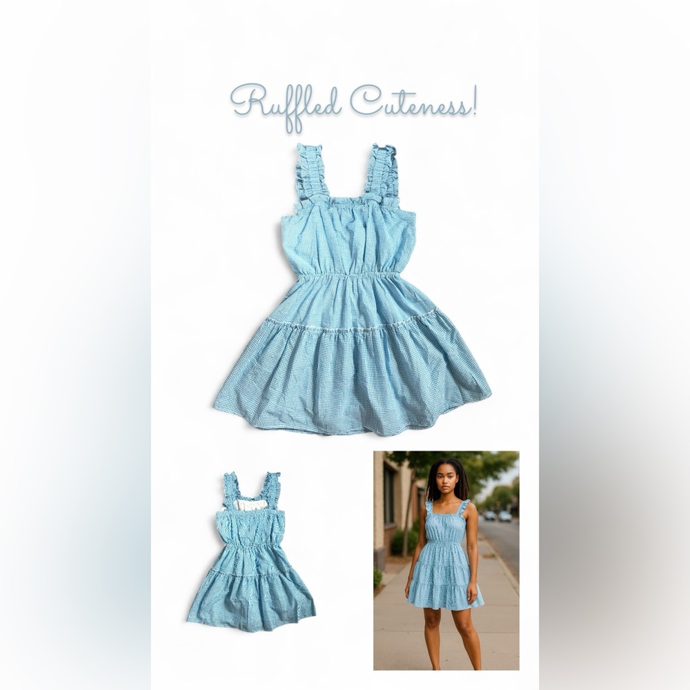 Charming Blue Women’s Dress